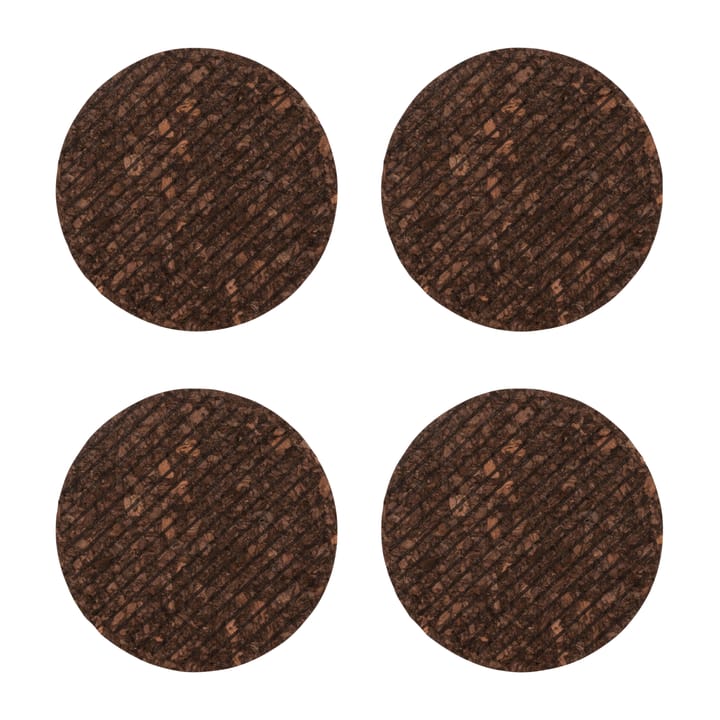 Dante coasters i kork 4-pak - Brun - Sagaform