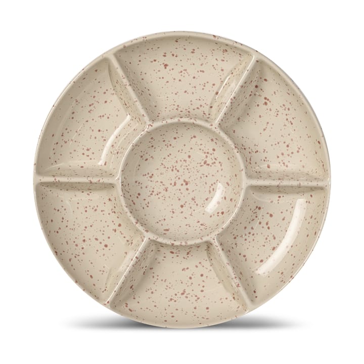 Ditte serveringsfad - Beige-vinrød - Sagaform