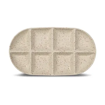 Ditte serveringsfad stor 20x36 cm - Beige-vinrød - Sagaform