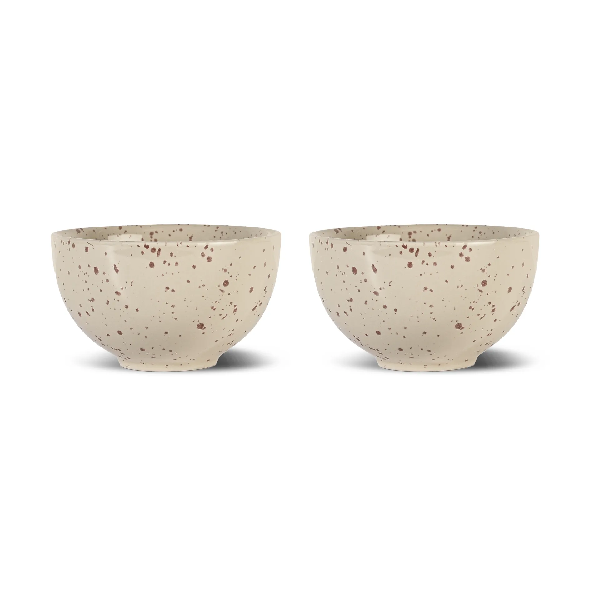 Ditte skål 2-pak, Beige-vinrød Sagaform