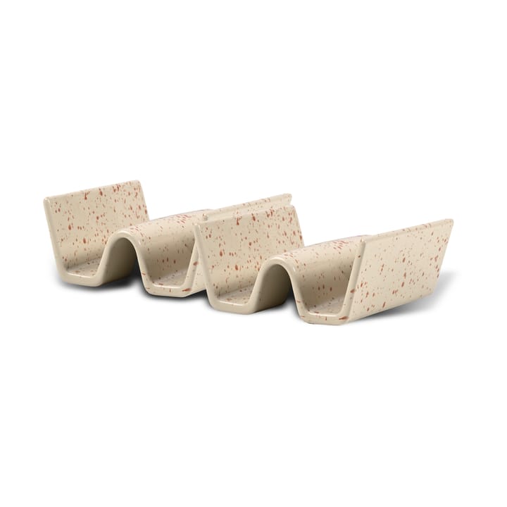 Ditte tacostativ 2-pak - Beige-vinrød - Sagaform