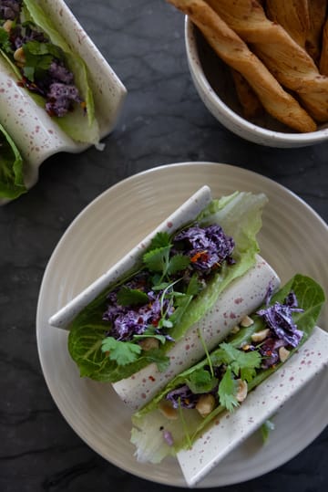 Ditte tacostativ 2-pak - Beige-vinrød - Sagaform