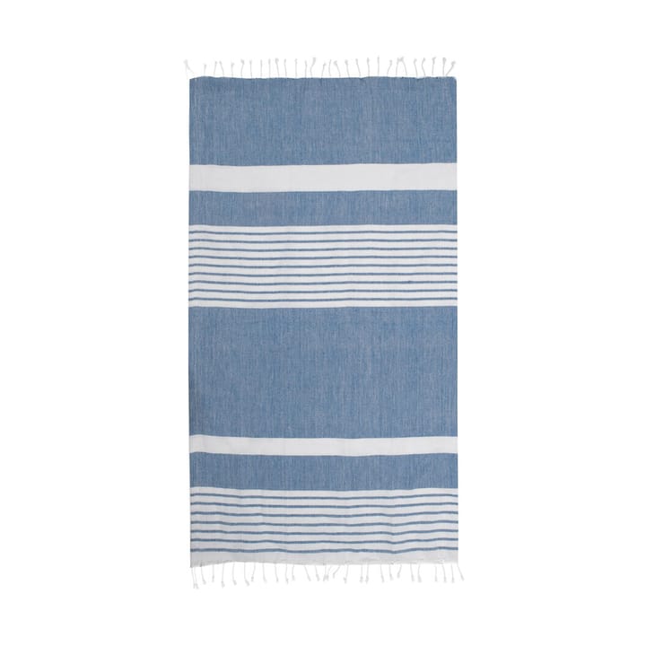 Ella hamam stribet badehåndklæde 145x250 cm - Blå - Sagaform