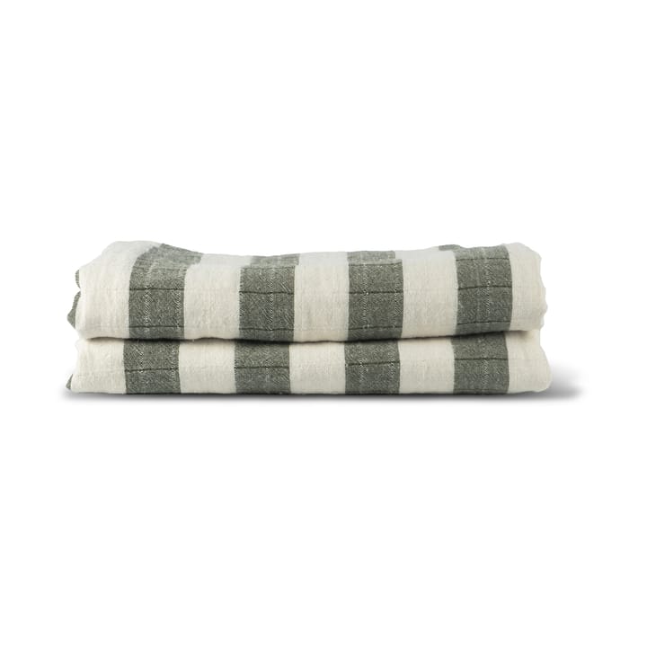 Emilie plaid 130x170 cm, Grøn-hvid Sagaform