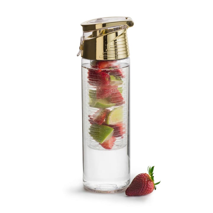 Frisk flaske med frugt stempel 75 cl - guld - Sagaform