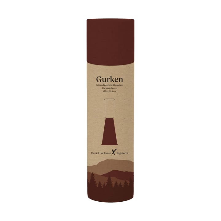 Gurken salt- og peberkværn medium 20,5 cm, Rød-brun Sagaform