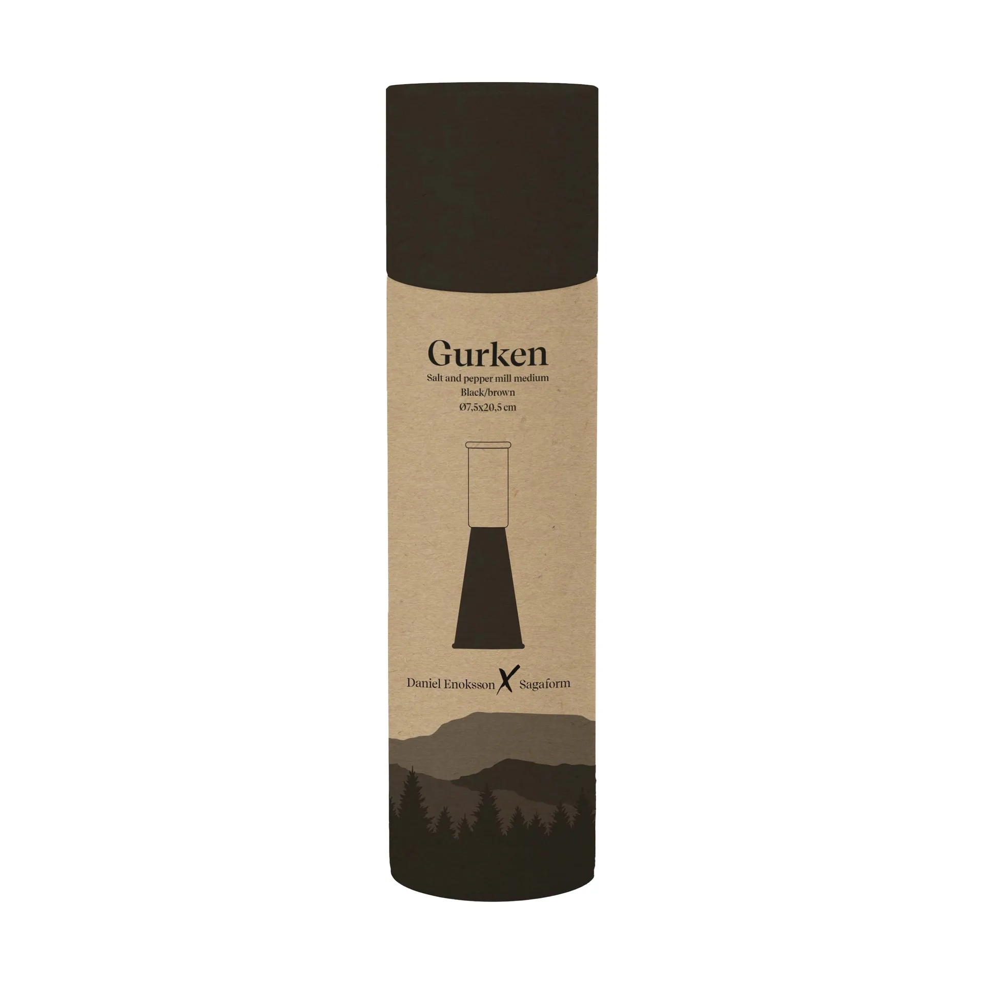 Gurken salt- og peberkværn medium 20,5 cm, Sort-brun Sagaform