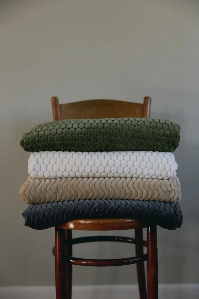 Maja fleeceplaid, Hvid Sagaform