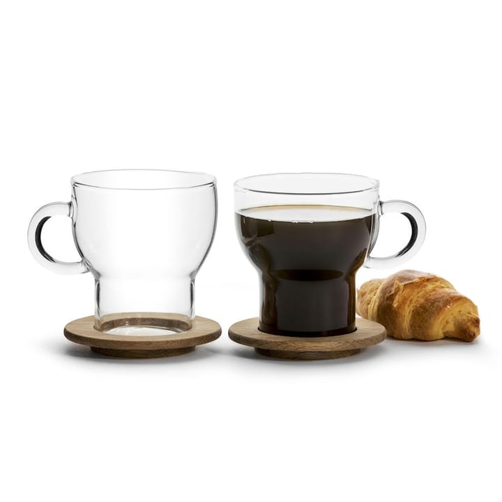Oak glaskrus med egeskånere 2-pack - 2-pack - Sagaform