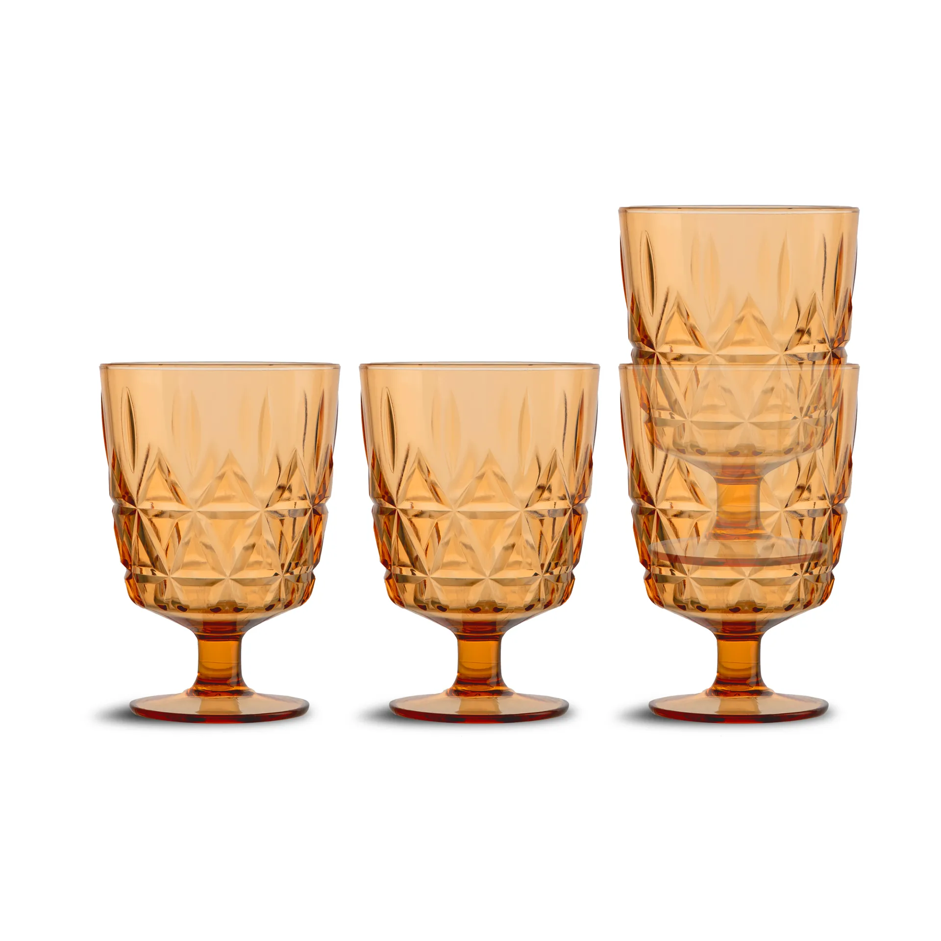Picknick Juni glas 4-pakke, Amber Sagaform