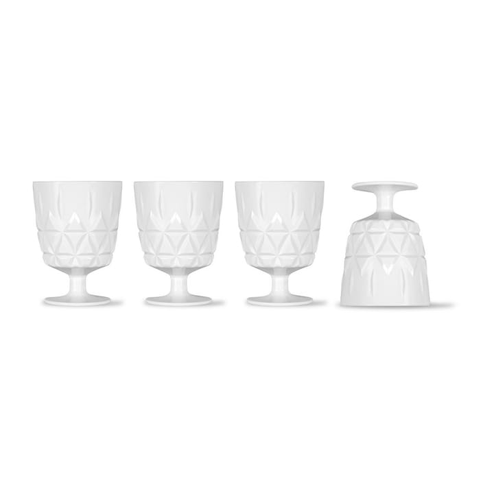 Picknick Juni glas 4-pakke - Hvid - Sagaform