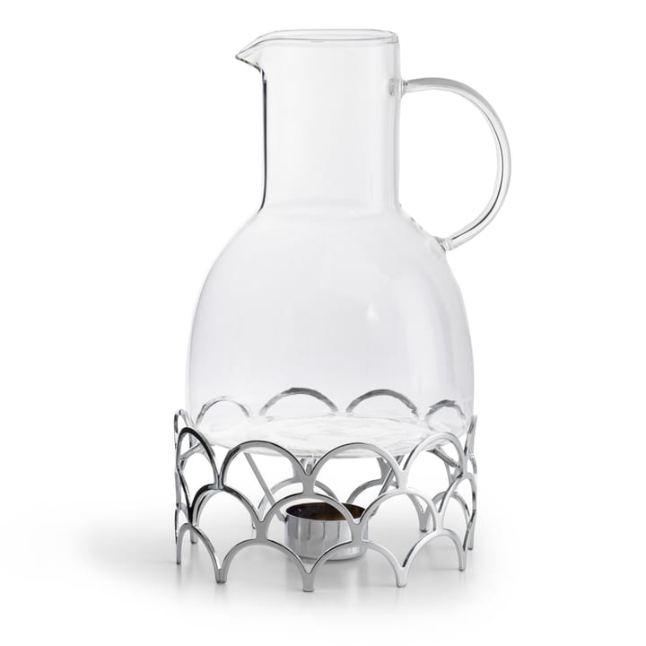 Sagaform gløggkande med varmere, Silver Sagaform
