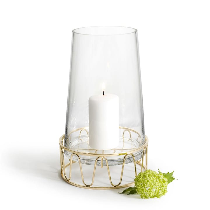 Sagaform lysestage med metalfod - glas - Sagaform