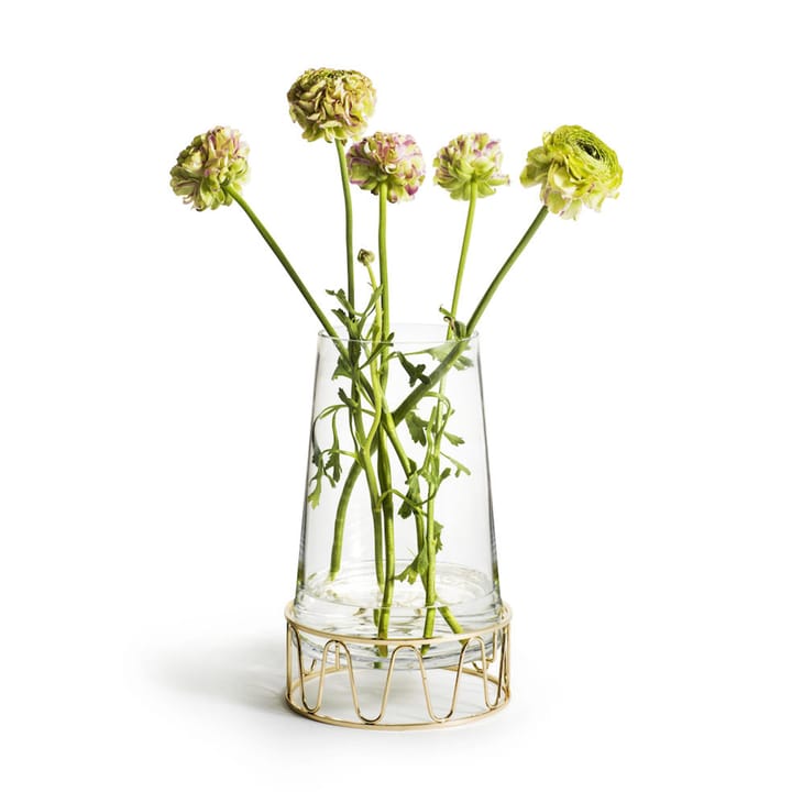 Sagaform lysestage med metalfod - glas - Sagaform