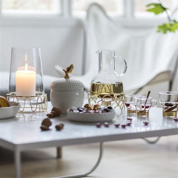 Sagaform lysestage med metalfod - glas - Sagaform