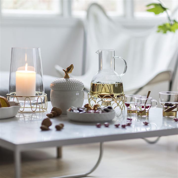 Sagaform lysestage med metalfod - glas - Sagaform