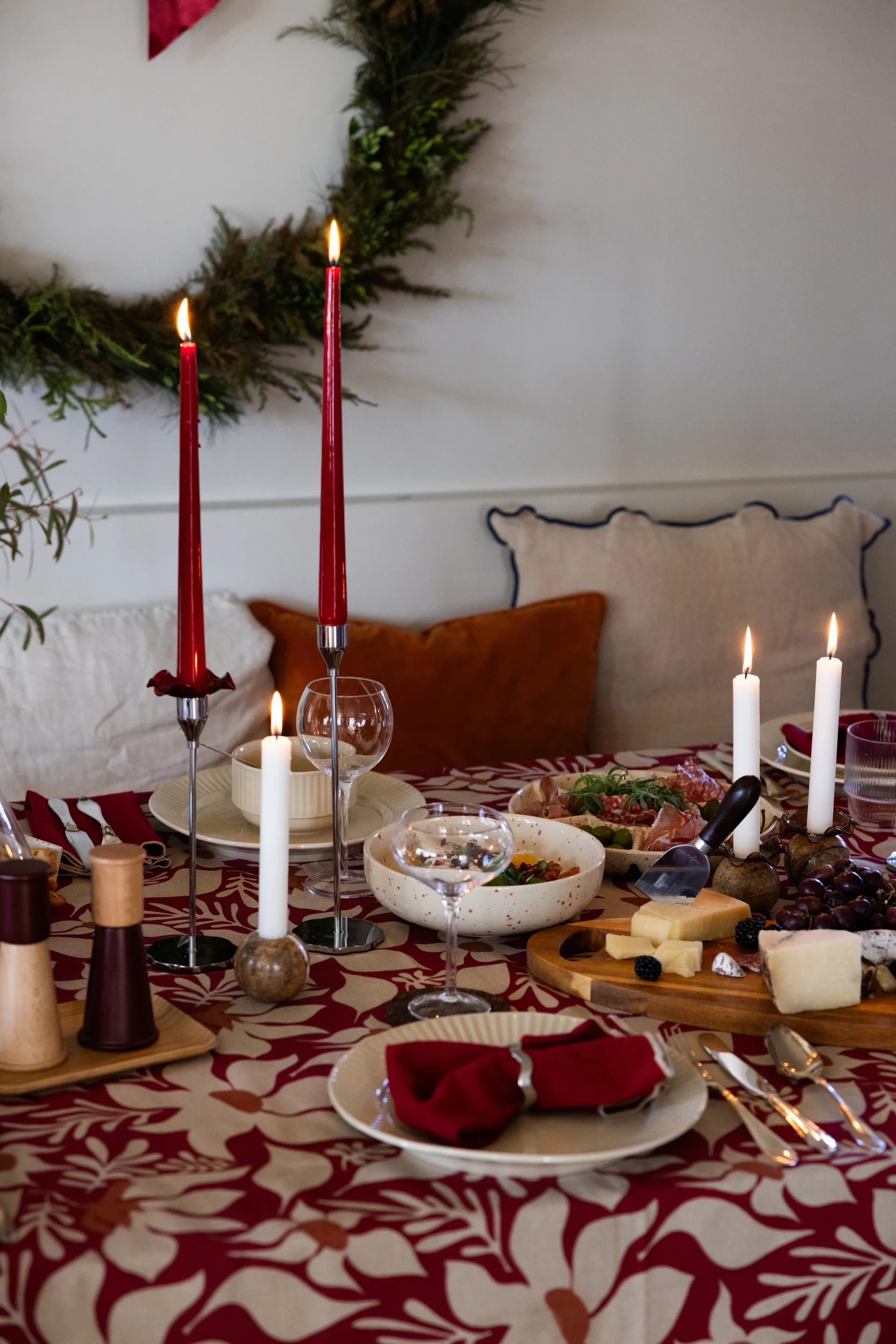 Sten lysestage Ø6 cm, Brun skovmarmor Sagaform