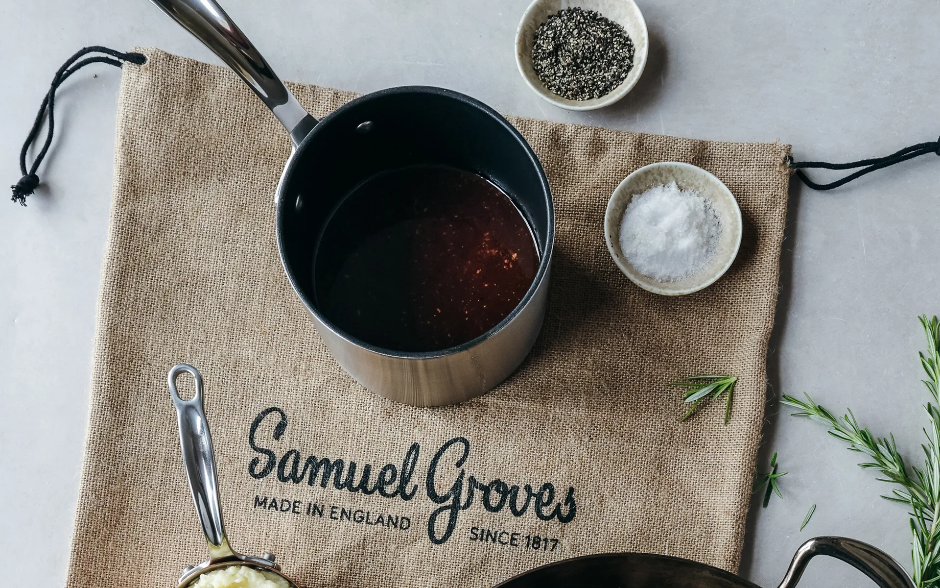 Samuel Groves non stick mælkekasserolle Ø14 cm, Rustfrit stål Samuel Groves