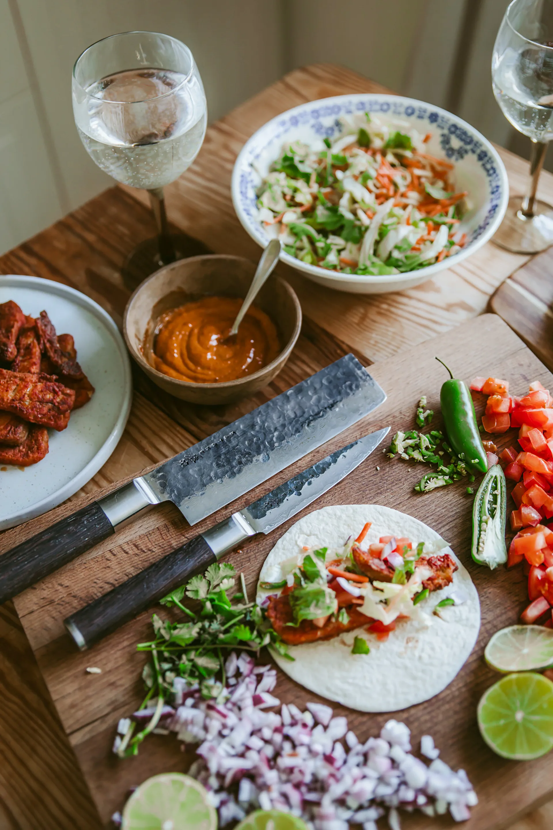 Kuro Nakiri 18 cm med Petty 11 cm, 2 dele Satake