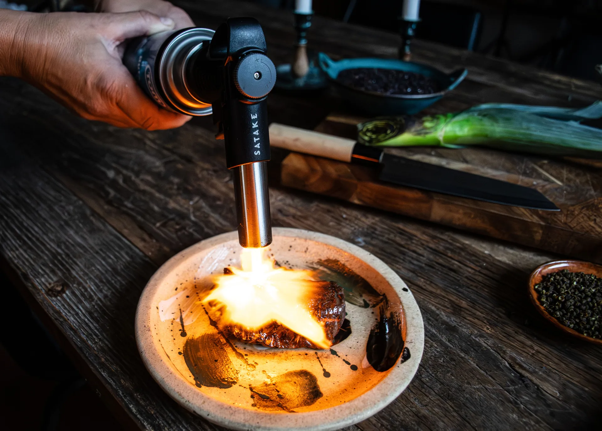 Satake brænderdyse til gasflaske, Sort Satake