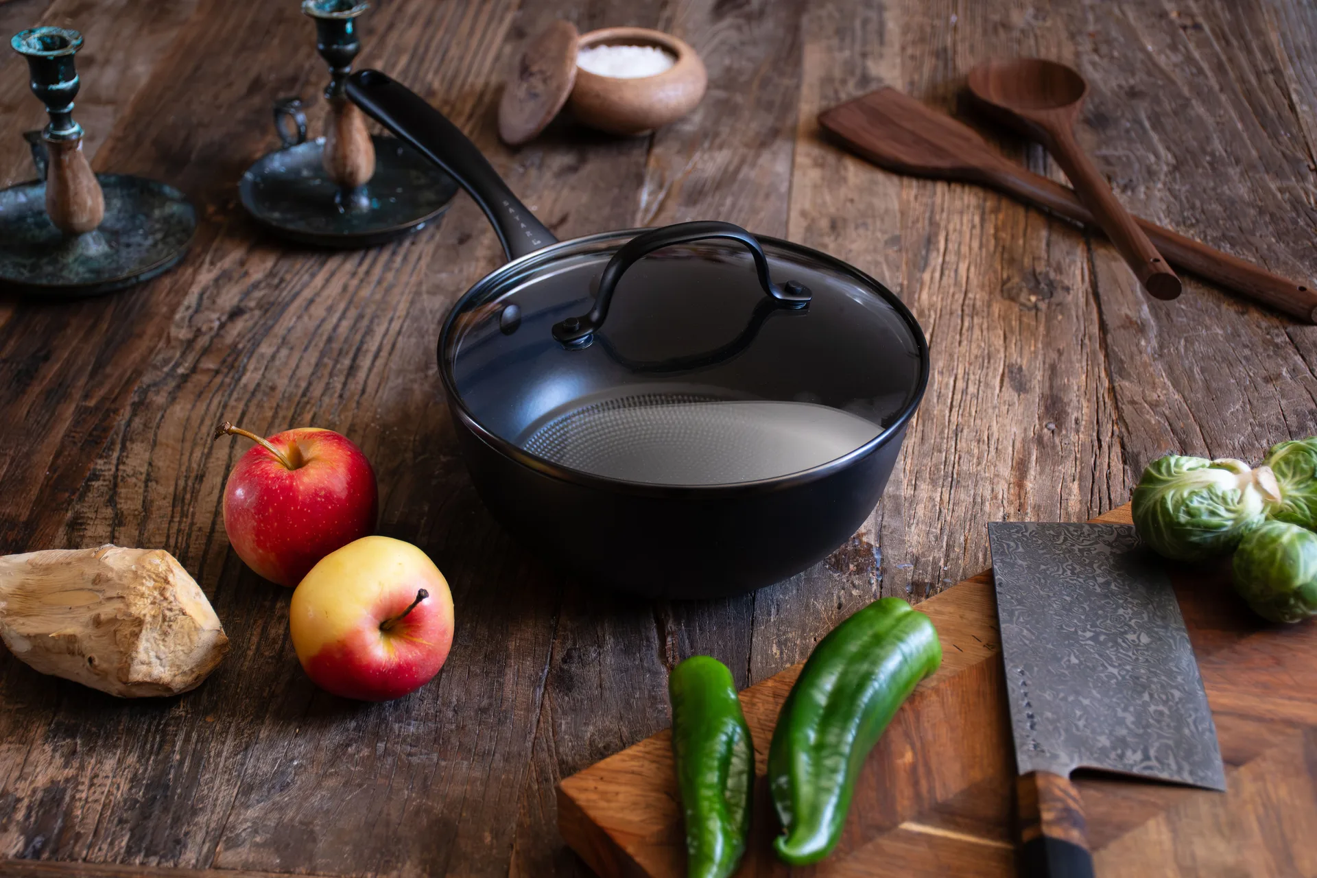 Satake sauterkasserolle med glaslåg 2 dele, 2 L Satake