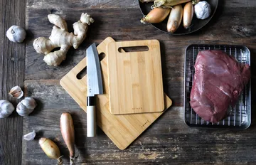 Satake skærebræt - Bambus, 2 dele - Satake