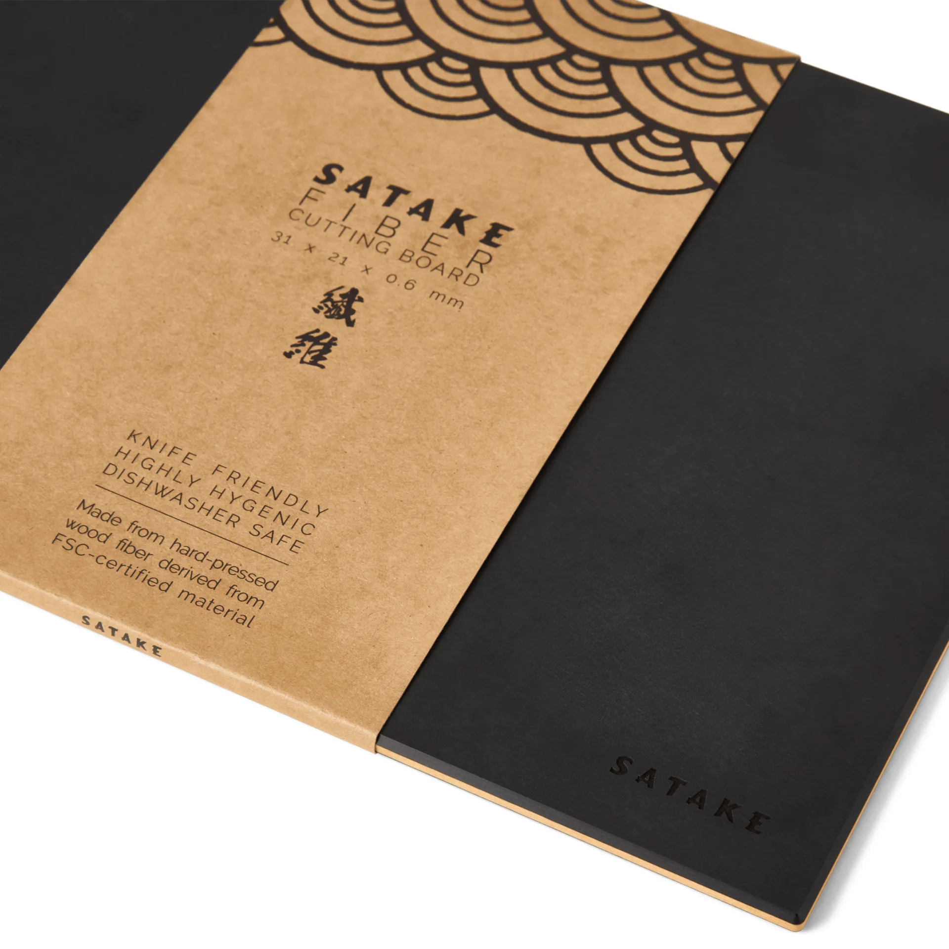 Satake skærebræt træ og papir, 31x21,5x0,6 cm Satake