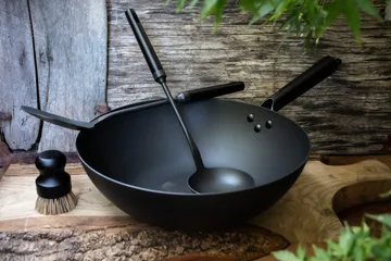 Satake wok sæt kulstål - 4 dele - Satake