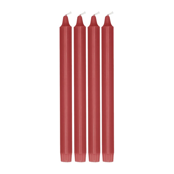 Ambiance kronelys 4-pak 27 cm - Dark red - Scandi Essentials