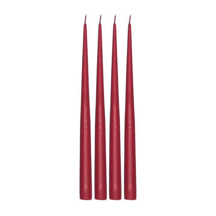 Atmosphere antiklys 4-pak 32 cm - Dark red - Scandi Essentials