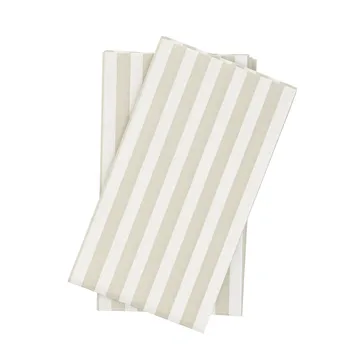 Bold Stripe papirserviet - Hvid-beige, 15‑pak, 33x40 cm - Scandi Essentials
