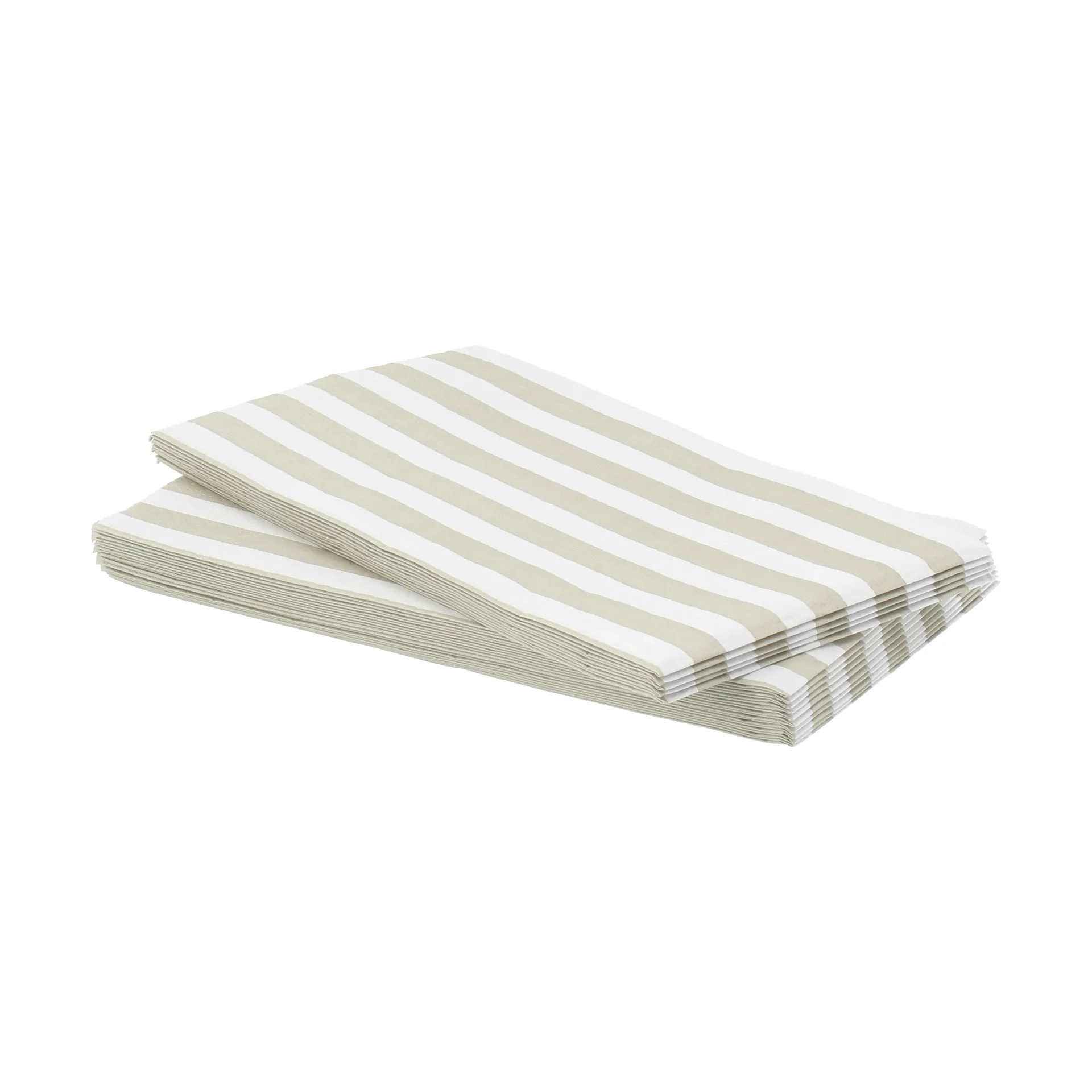 Bold Stripe papirserviet, Hvid-beige, 15‑pak, 33x40 cm Scandi Essentials