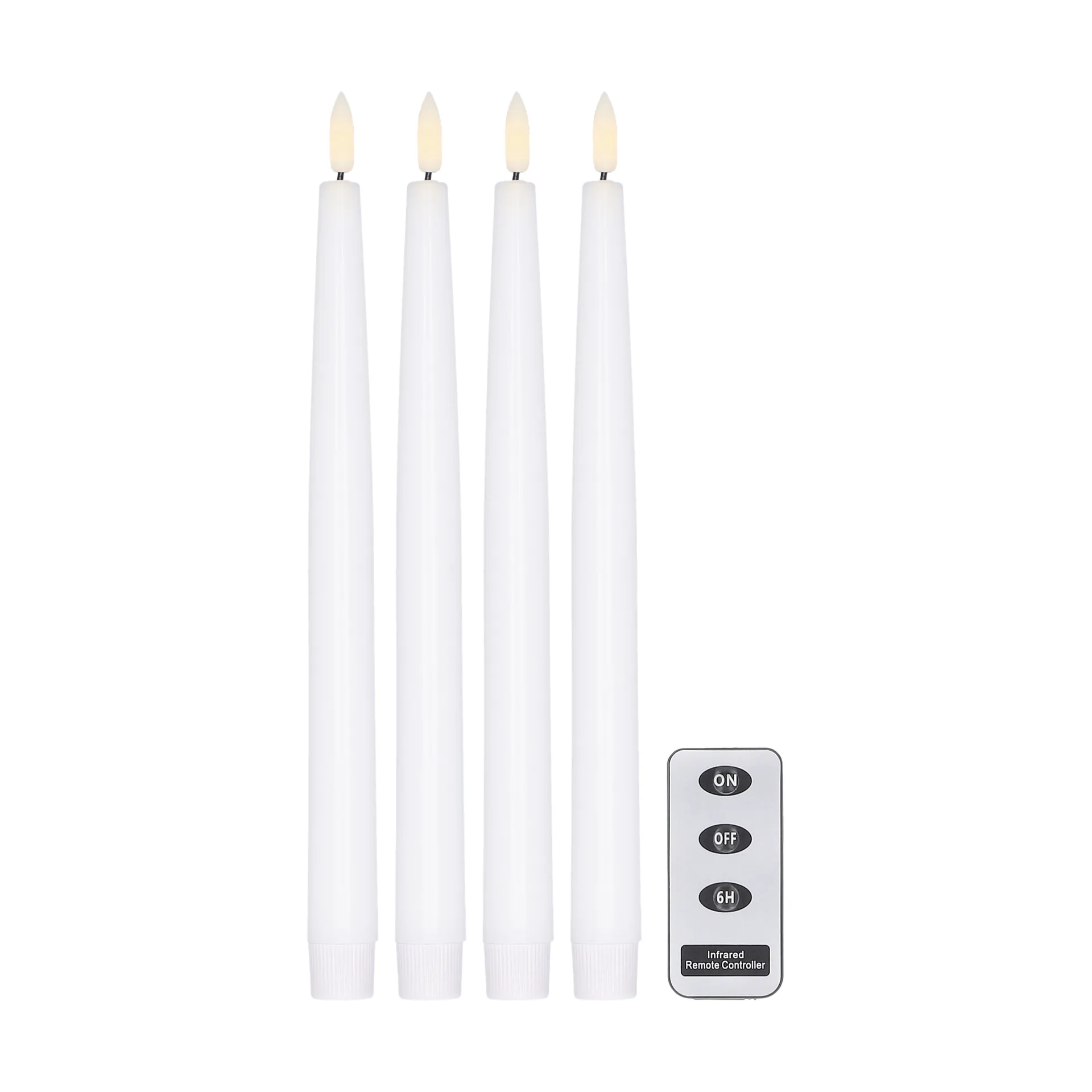 Bright LED-lys 28,5 cm 4-pak med fjernbetjening, Hvid Scandi Essentials