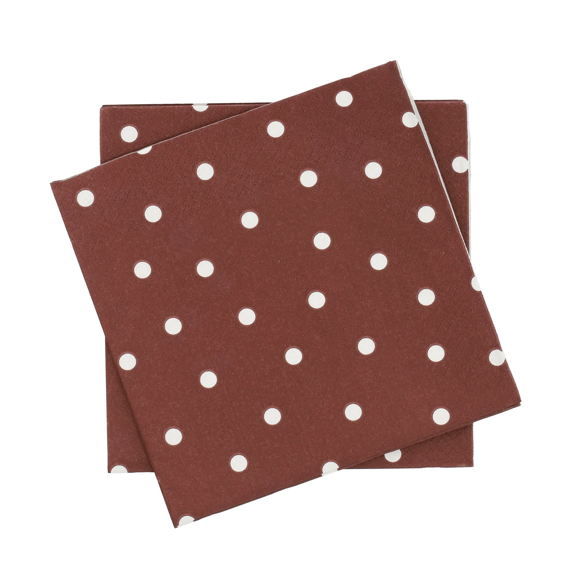 Fine dots papirserviet, Vinrød-hvid, 20-pak, 33x33 cm Scandi Essentials