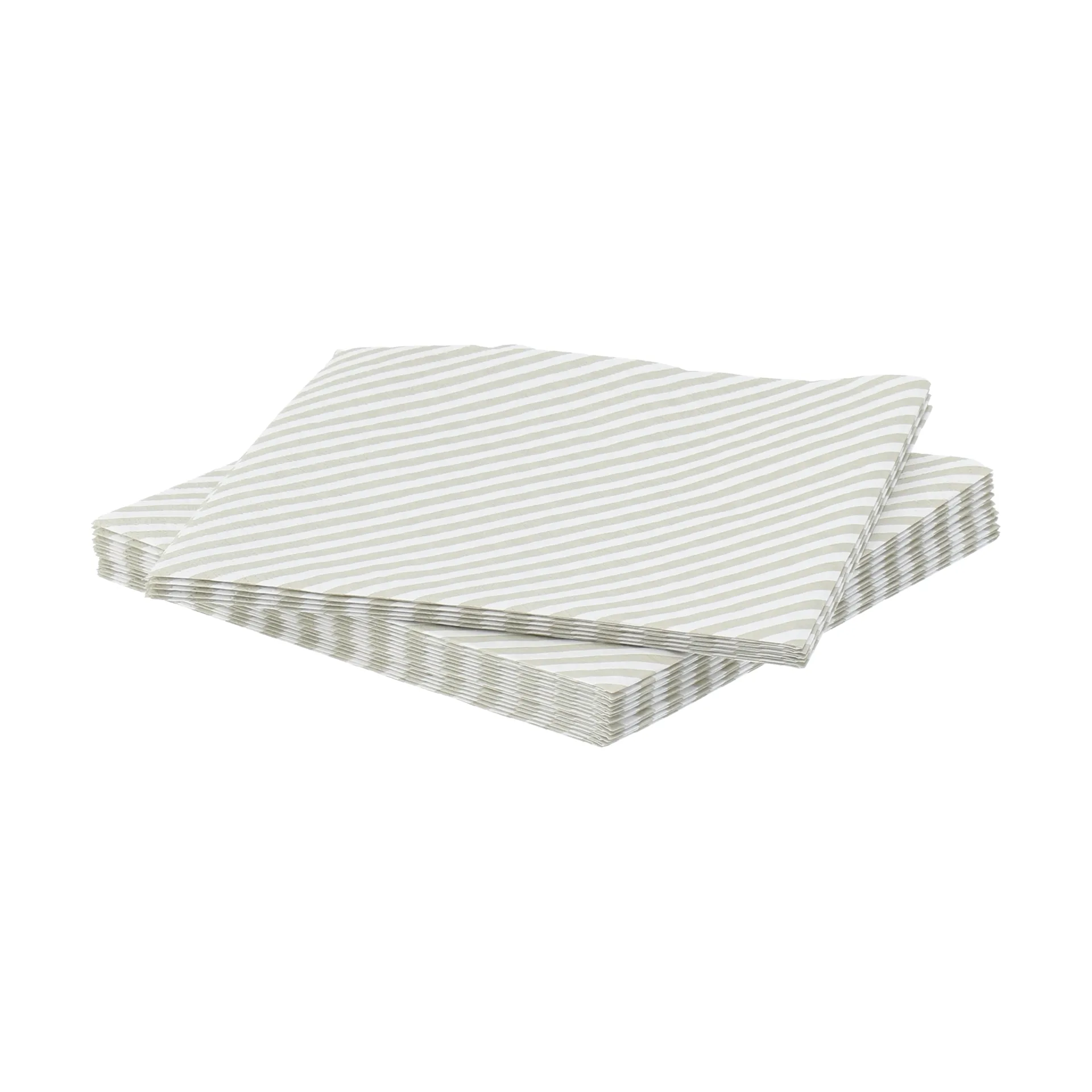 Fine stripe papirserviet, Hvid-beige, 20-pak, 33x33 cm Scandi Essentials