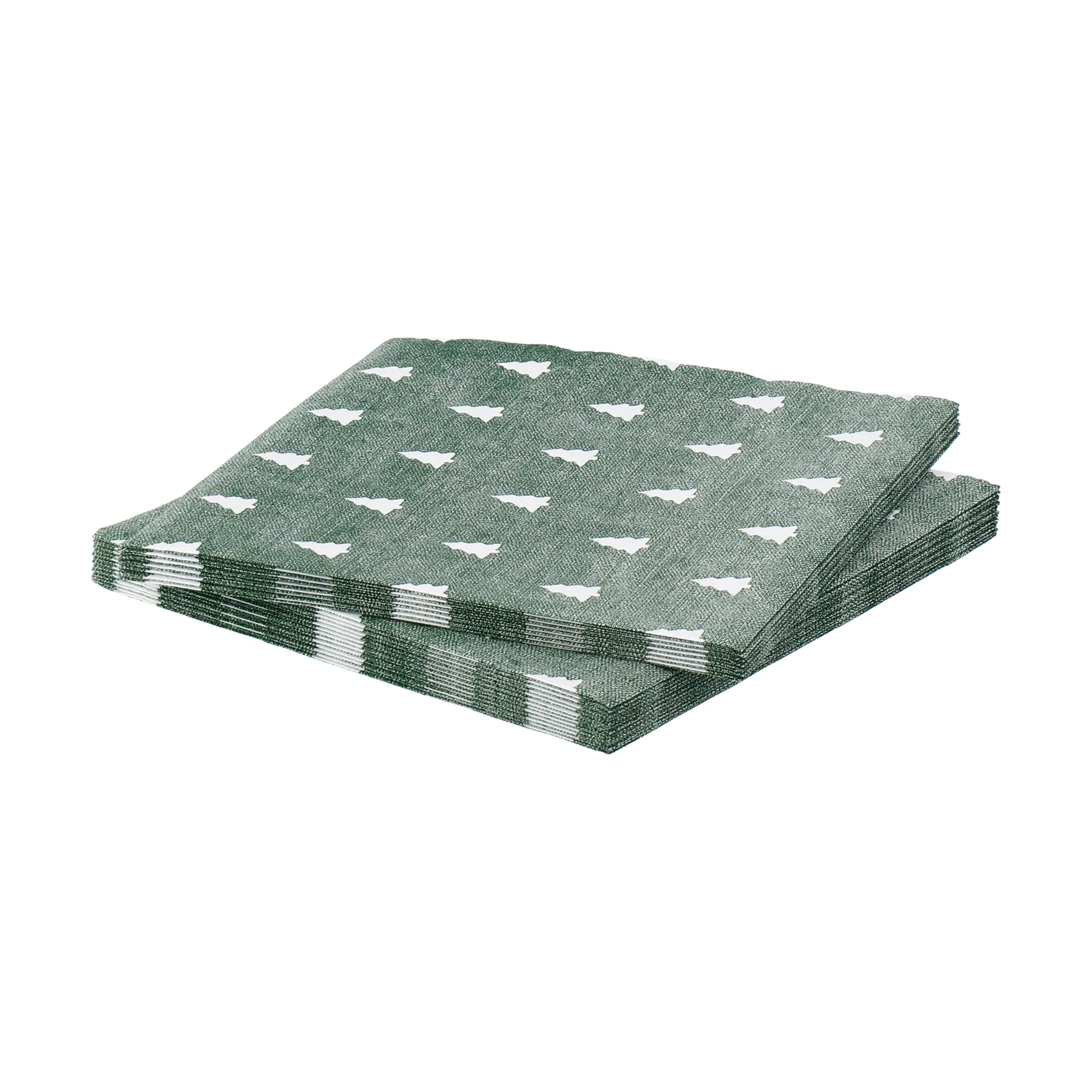 Linen trees serviet 33x33 cm 20-pak, Green-white Scandi Essentials