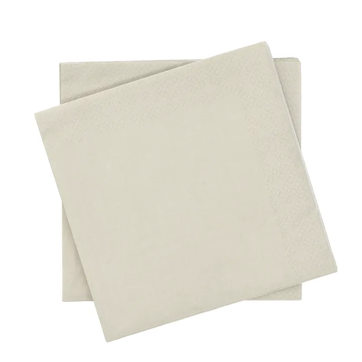 Plain papirserviet - Beige, 20-pak, 40x40 cm - Scandi Essentials