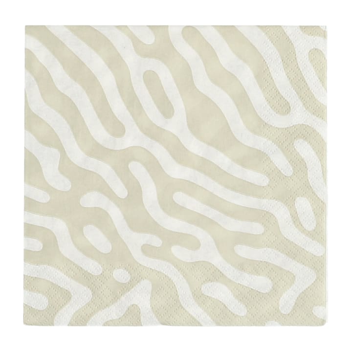 Trace serviet 33x33 cm 20-pak - Sand/White - Scandi Essentials