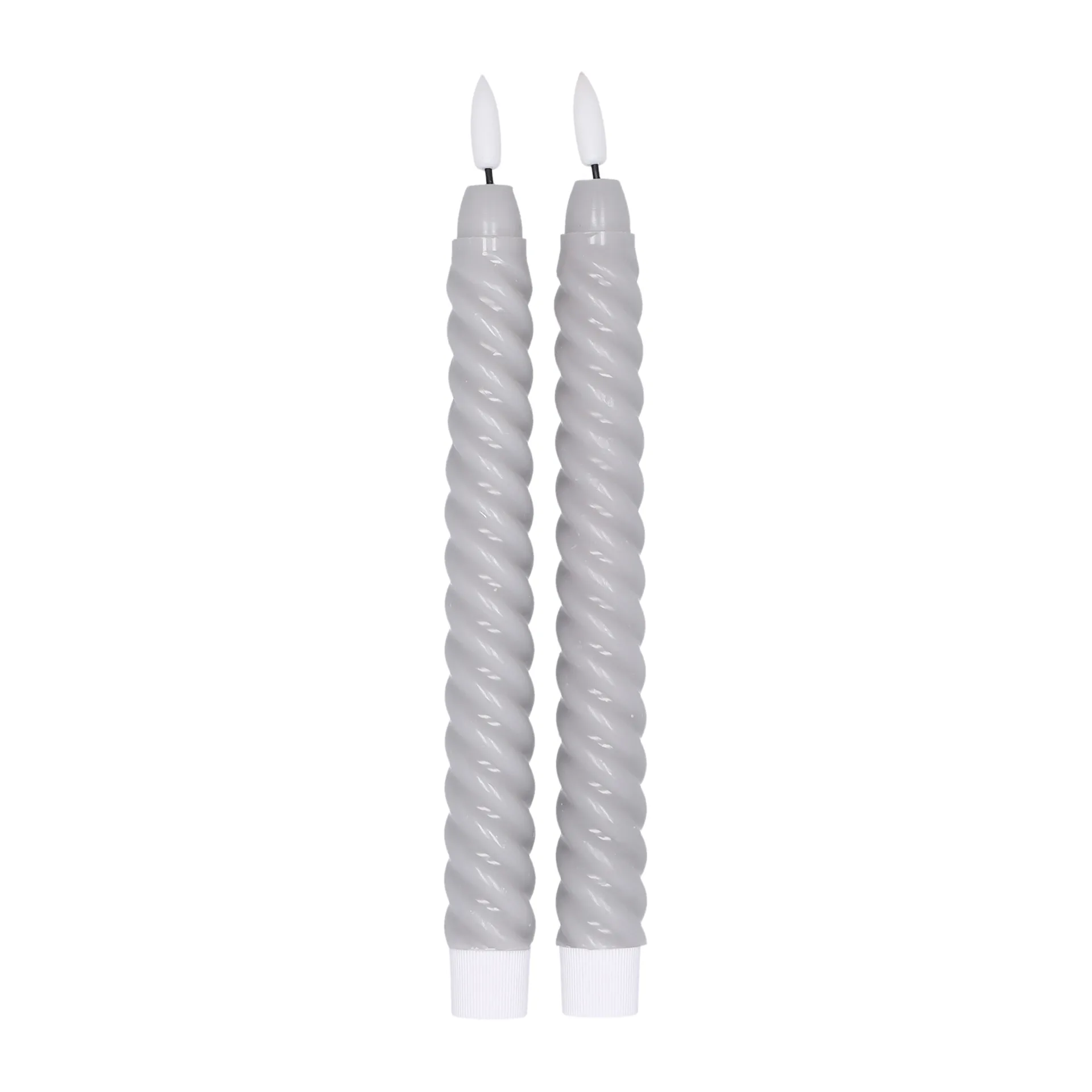 Twisted LED-lys 25 cm 2-pak, Grå Scandi Essentials