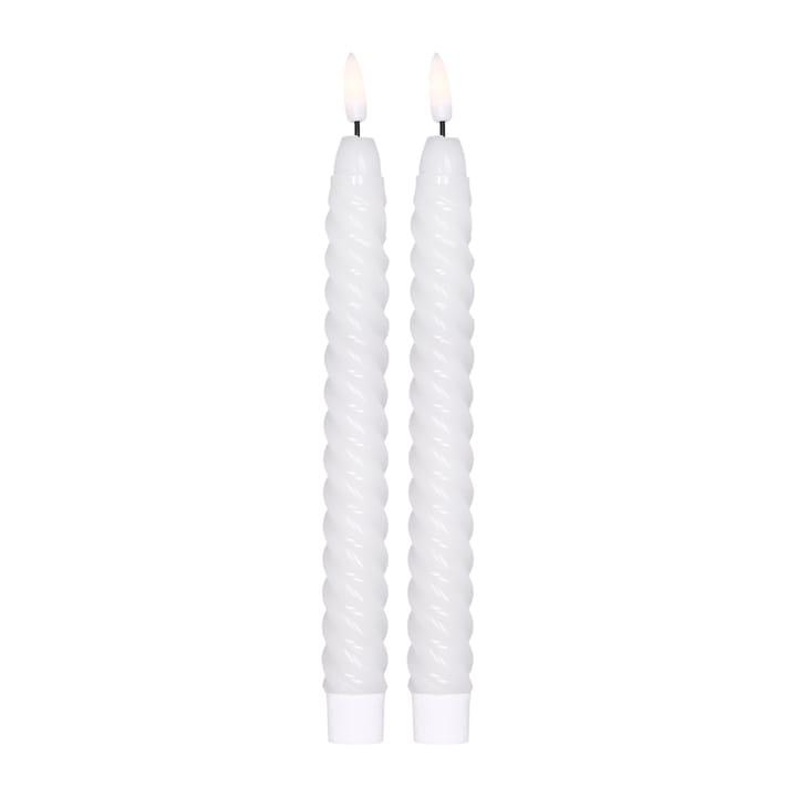 Twisted LED-lys 25 cm 2-pak - Hvid - Scandi Essentials