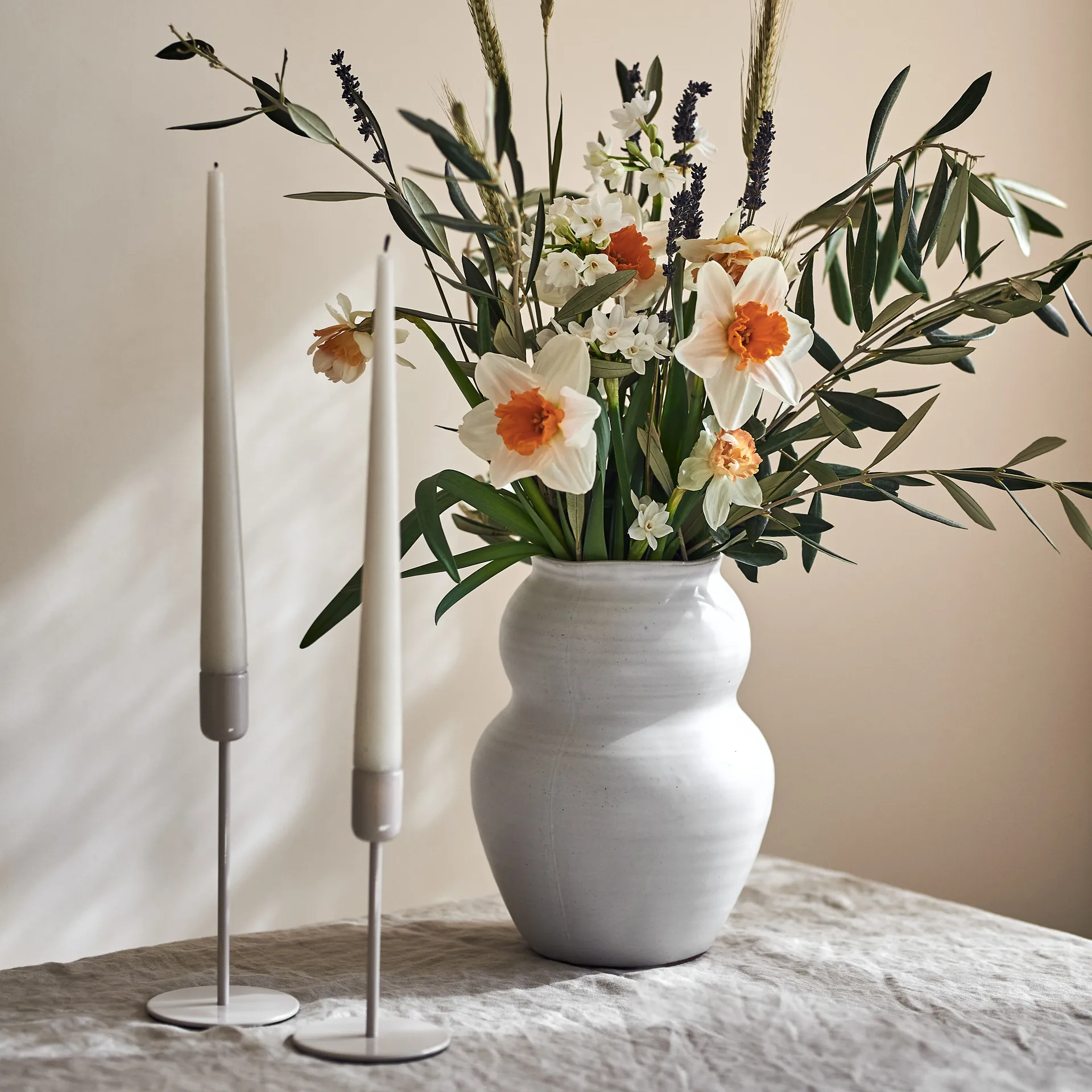 Arctic lysestage 18 cm, Beige Scandi Living