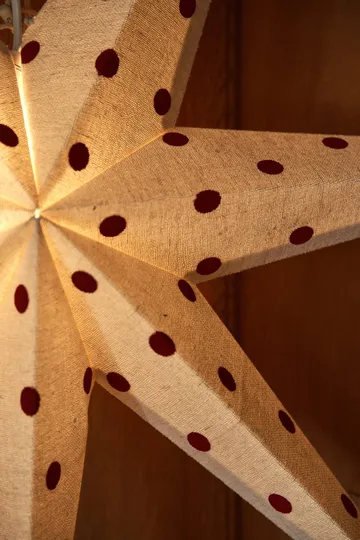 Bare adventsstjerne hvid-rødplettet - 80 cm - Scandi Living