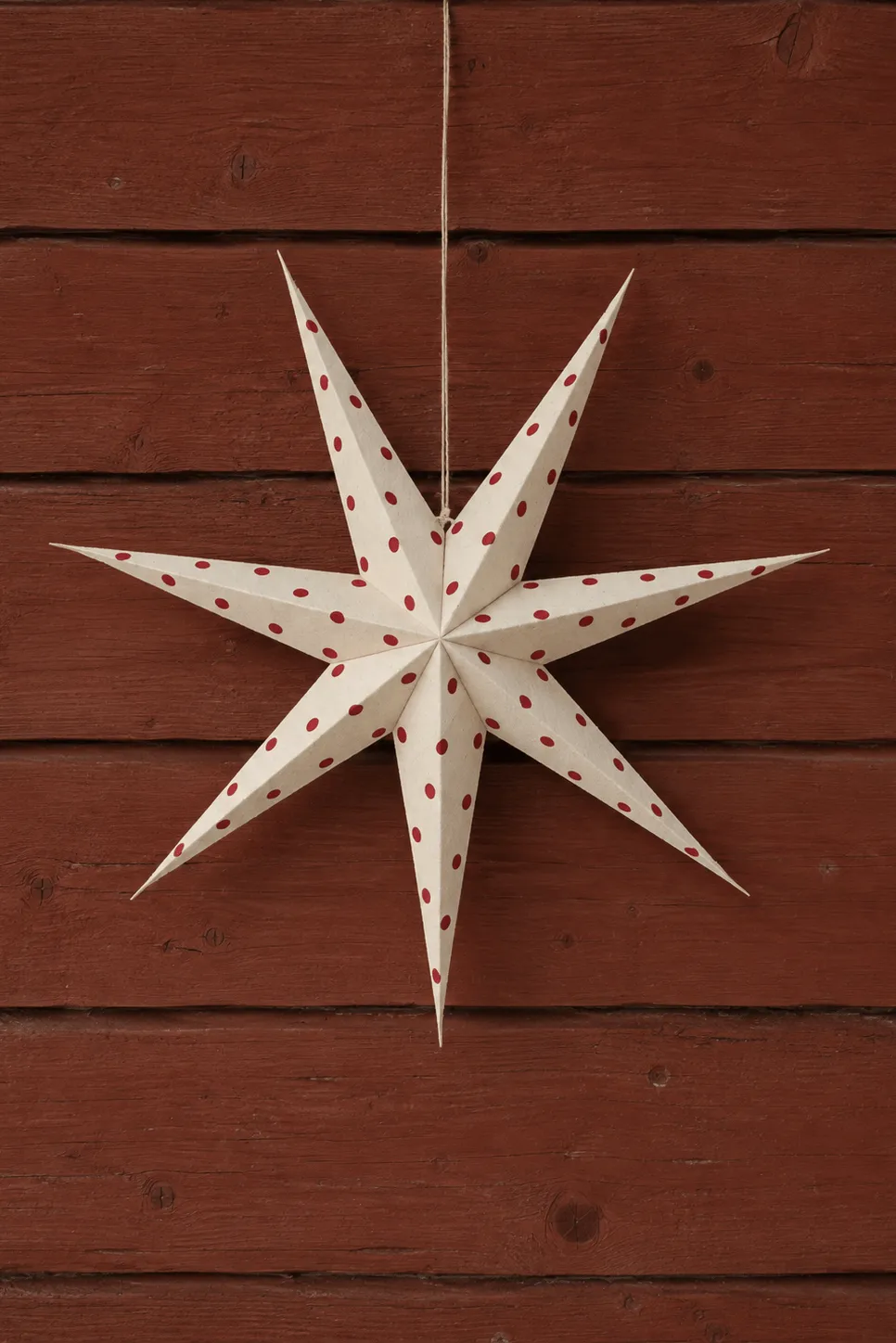 Bare adventsstjerne hvid-rødplettet, 80 cm Scandi Living