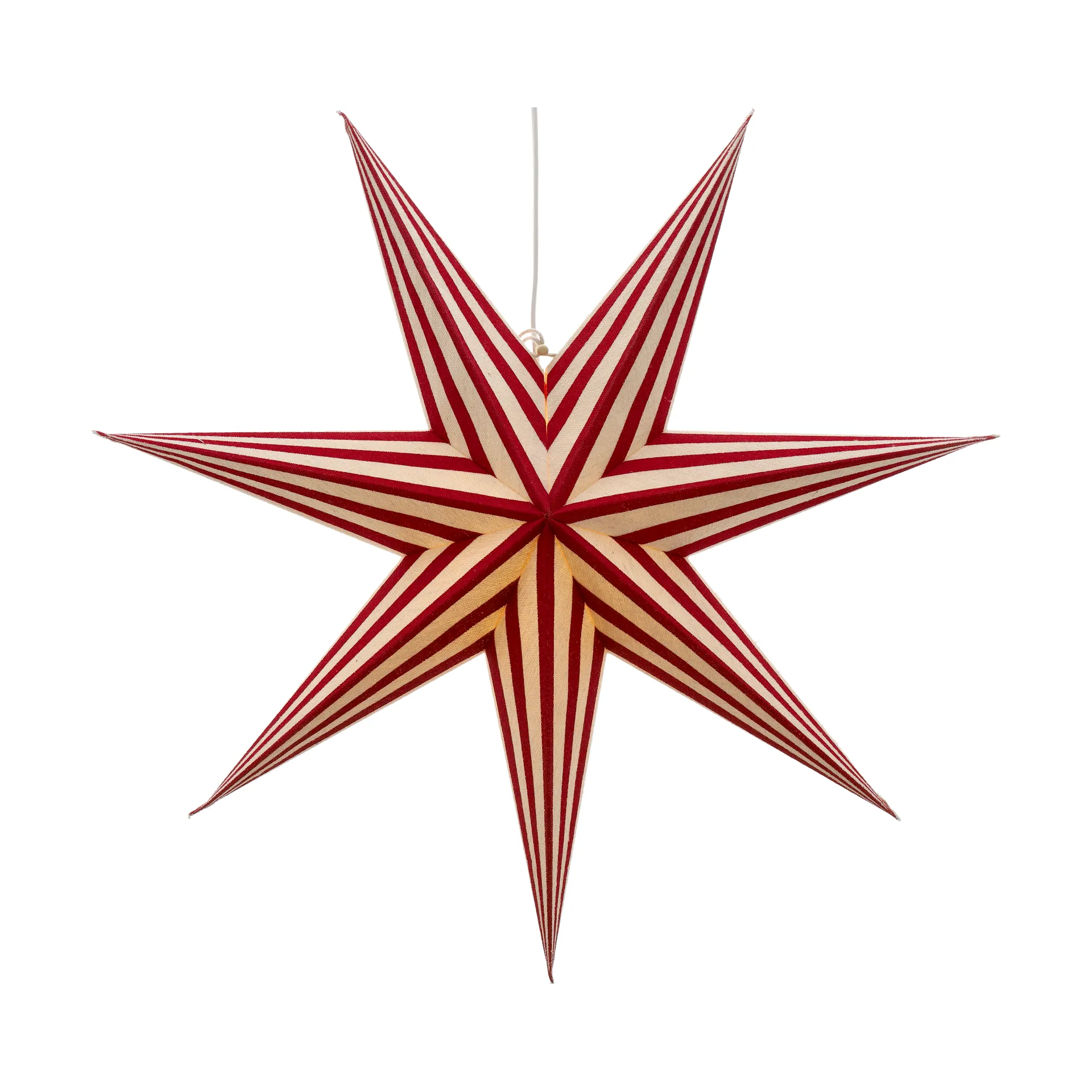 Bare adventsstjerne hvid-rødstribet, 60 cm Scandi Living