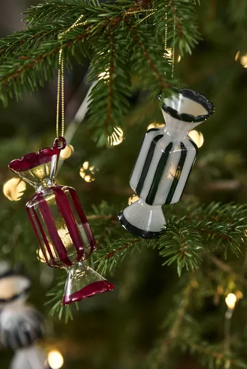 Bonbons julekugle 6-pak - Grøn - Scandi Living