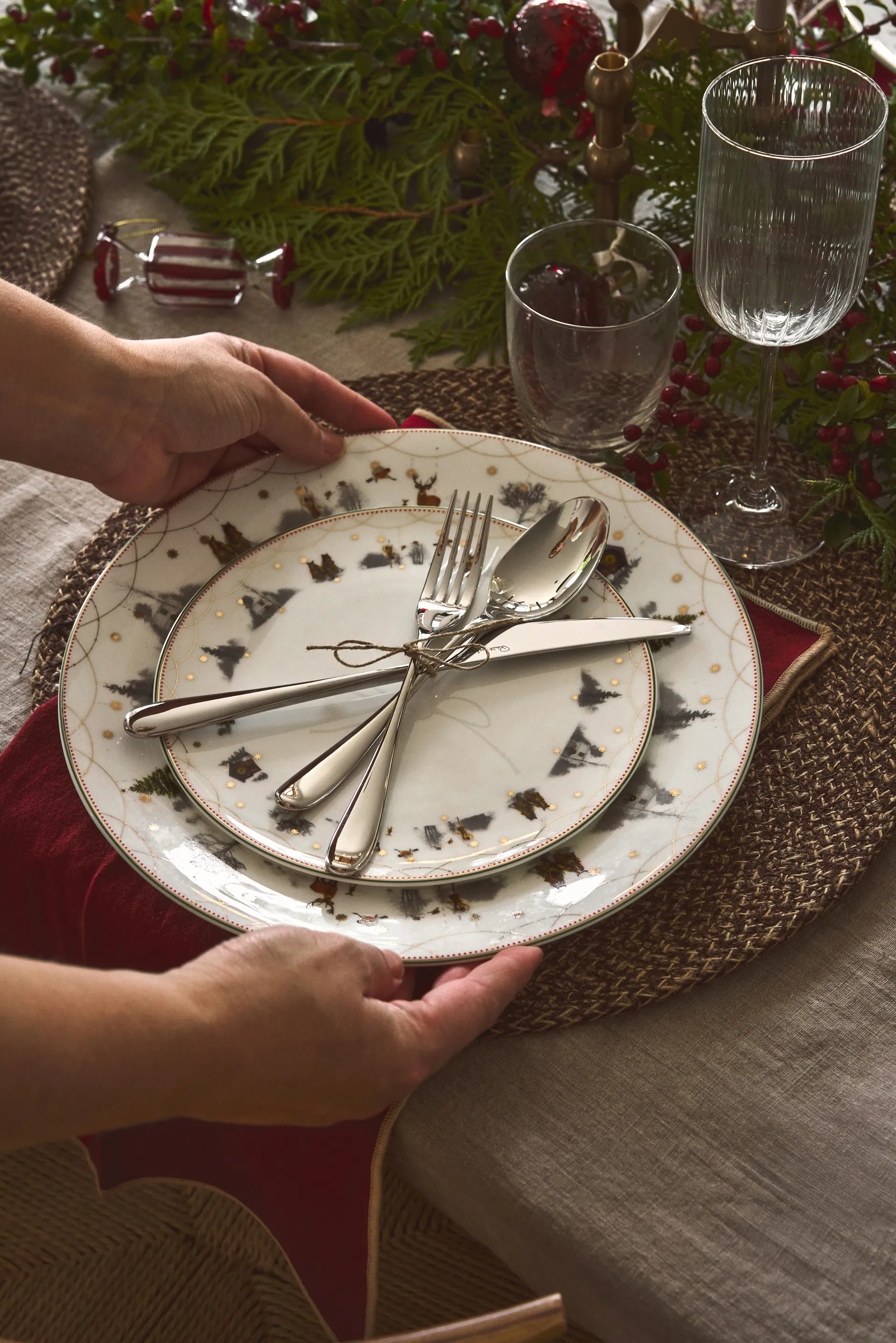 Bonbons julekugle 6-pak, Rød Scandi Living