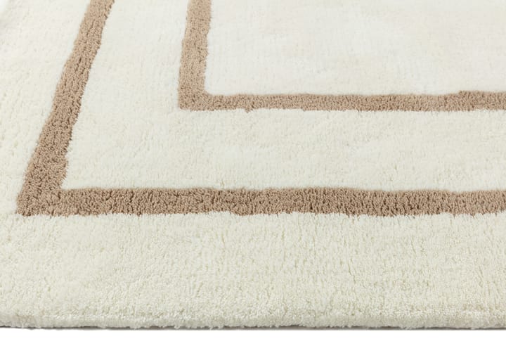 Borders uldtæppe, Hvid-beige 170x240 cm Scandi Living