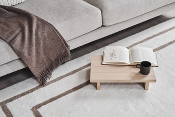 Borders uldtæppe - Hvid-beige 170x240 cm - Scandi Living