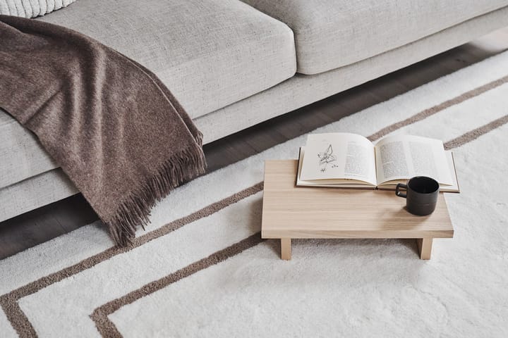 Borders uldtæppe, Hvid-beige 170x240 cm Scandi Living