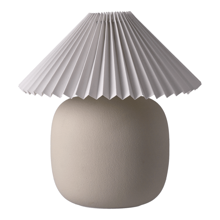 Boulder bordlampe 29 cm beige-pleated white - undefined - Scandi Living